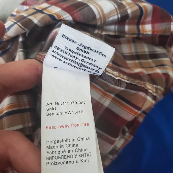 Blaser Outfitters Men 's 3X Georg poplin Shirt - Picture 9 of 9